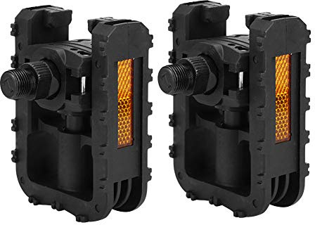 Hominas Fahrradpedale, 1 Paar Faltrad Fahrrad Pedale Nylon Wasserdicht Klapppedale Fahrrad mit Reflektoren für Mountainbikes Racing Cars Outdoor Radfahren Zubehör