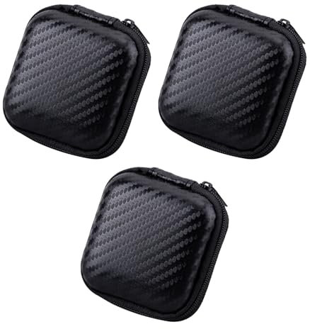 Custodia Per Cuffie Da 3 Pezzi, Scatola Portaoggetti Per Mini Cuffie, Custodia Protettiva Per Cuffie, Scatola Portaoggetti Rigida Per Cuffie, Scatola Protettiva Quadrata Per Cuffie