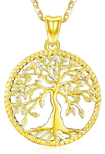 Friggem Collana Donna Albero della Vita in Argento Sterling 925 Albero della Vita Ciondolo Idee Regalo Gioielli Donna Originale per Mamma Moglie Fidanzata Figlia Sorella