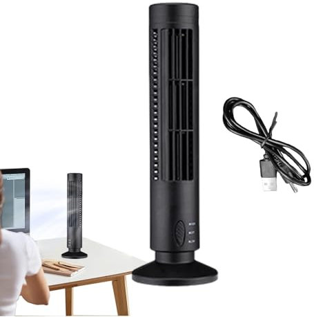 Ventilador de torre alimentado por USB,Ventilador de torre de escritorio USB,Pequeños ventiladores de refrigeración silenciosos | Ventilador de torre de barra de aire de escritorio, ventilador de refr