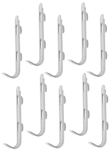 QUMIIRITY 10pcs Refrigerator Shelf Clips Stainless Steel Cooler Shelf Support Simple Structure for Effortless Installation