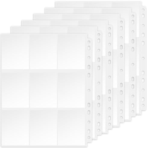 Sammelkarten Hüllen, Transparent Sammelhüllen, Doppelseitiges Leere Sammelmappe, Sammelkartenzubehör für Sammeln aller Arten von Karten (22 Seiten), Polypropylen (PP)