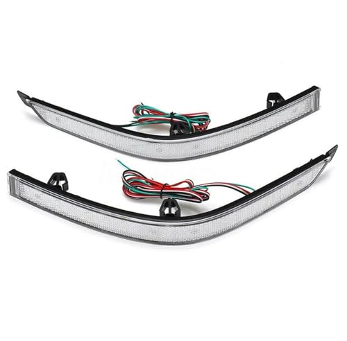 LFYEQZ Reflektorlichtlinse für Heckstoßstange Für VW T5 Maitwei 2015-2018 T6 Kailuwei 2016-2021 Heckstoßstangenreflektor Rückfahrscheinwerfer Brems- Und Bremsleuchten Zubehör (White)