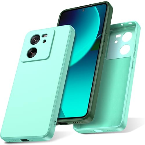 Watana Funda para Xiaomi 13T 13T Pro Case de Silicona,Verde Menta | Soft-Touch,Antigolpes,Antipolvo,Funda Protectora con Forro de Microfibra para xiaomi 13t 13t Pro