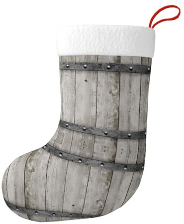 Hgbbdyyjj Weihnachtsstrümpfe für Herren und Damen, Weihnachtsstrümpfe, weiches Polyester, dekorative Socken mit Scheunentor, personalisierbar, Schwarz , Einheitsgröße