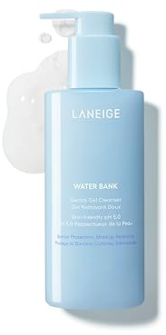 LANEIGE Water Bank Gentle Gel Cleanser: pH-Balanced & Barrier-Boosting Gel Cleanser with Blue Hyaluronic Acid