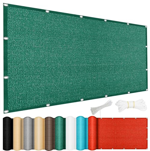 Sun Shade Sail Rectangle Canopy 170 x 220 cm, 98% UV Resistant Netting Wind Protection, Waterproof, Heavy Duty Sun Shade, Garden Sail, Canopy, for Outdoors, Garden, Patio, Dark Green
