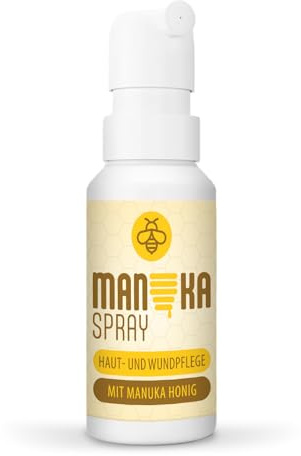 reboVet Manuka Spray 50 ml für Hunde & Katzen: Pflegespray mit MGO 400 Manuka-Honig, Beruhigt gereizte Haut, Lindert Juckreiz & fördert Hautregeneration, Einfache Anwendung