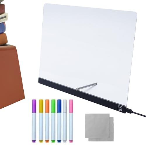 Lavagna luminosa su cui scrivere, lavagna luminosa da disegno, riscrivibile, in acrilico, nota per casa, artigianato, giochi, pratica, viaggi, feste, aule e intrattenimento