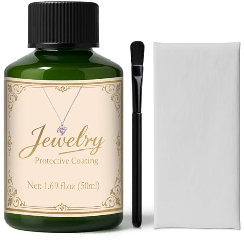 1DFAUL 50ml Jewelry Protective Coating, Jewelry Sealant Tarnish Protection Maintain Brilliant Luster, Against Wear & Oxidation, Suitable for Metals, Gemstones