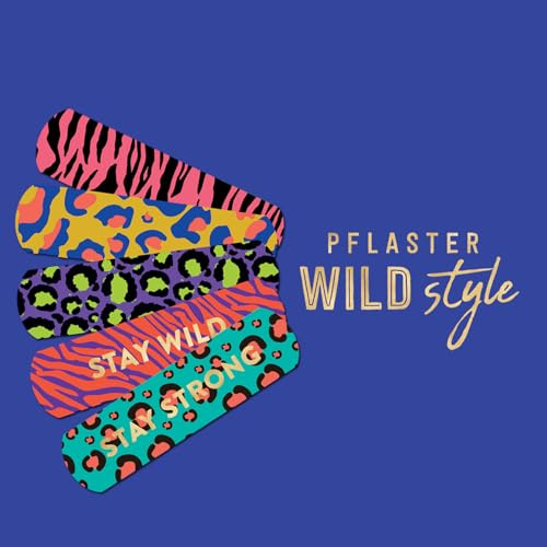 moses. Cerotto Wild Style – Cerotti colorati in design animal, permeabile all'aria e idrorepellente, 20 pezzi, in pratica scatola di metallo, per viaggi e casa