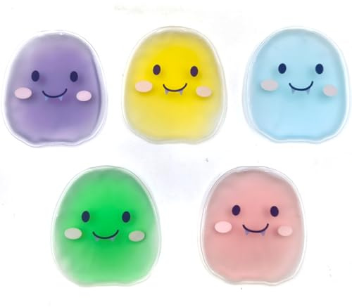 Packs chauffants instantanés réutilisables, chauffe-mains de poche, coussin chauffant en gel chaud/froid pour adultes et enfants, compresse chaude, chauffe-mains pour le corps (5 fantômes)