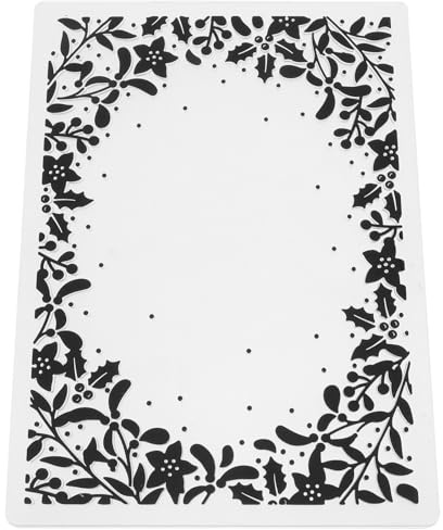 ifundom Pochoir de Gaufrage en Plastique Soi-Même Motif Fleurs et Feuilles Format Standard pour Scrapbooking Création Cartes et Décoration DIY Dossier de Gaufrage Solide et