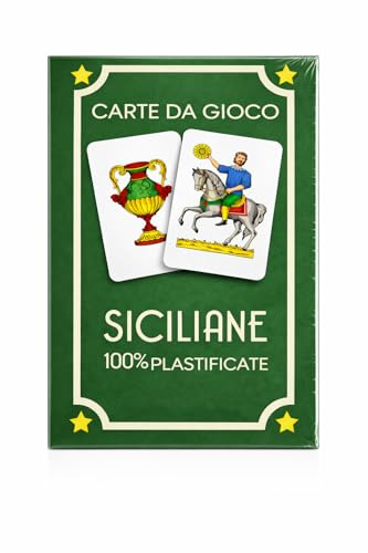 Generico Carte da Gioco Siciliane 100% Plastificate – Mazzo Tradizionale Italiano per Briscola Scopa Tressette
