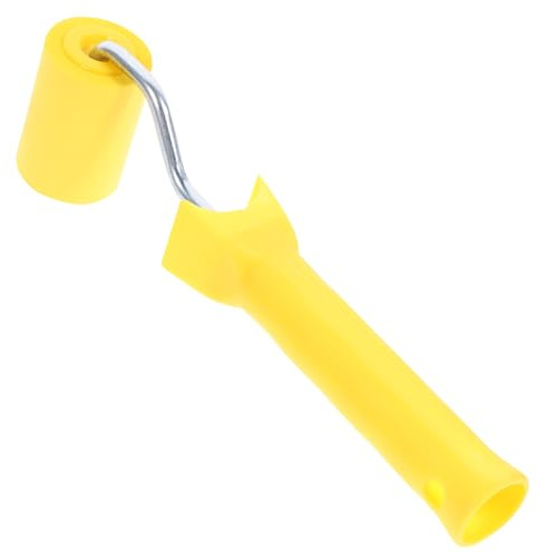 Gadpiparty Rouleau à Joints de Papier Peint Outil Multifonctionnel en Caoutchouc Jaune Manche en Abs pour Lissage de Vinyle et Adhésif Mural, Fatigue