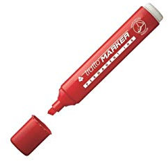 Tratto, pennarello indelebile, punta a scalpello 2-6 mm, rosso