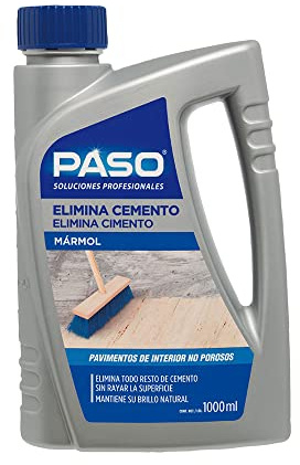 PASO - Elimina Cemento del Marmol - Sin Rayar la Superficie - Mantiene su Brillo - Pavimentos de Interior no Porosos - 1 L