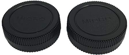 HomyWord 2 PACK Body Cap & Camera Rear Len Cover Set For Micro 4/3 DSLR Cameras & Micro 4/3 Mount Lenses (For Micro Four Third Lens, MFT) Fits Olympus E-PL5, E-PL6, EPL-7, E-PL8 E-P1/2/3 E-PL1/2/3