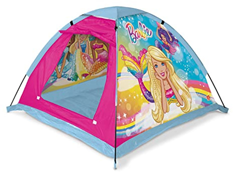 Mondo Toys – Garden Tent Gartenzelt Barbie – Spielhaus für drinnen und draußen für Jungen und Mädchen – tragbares Geschenk-Zelt für Kinder – inklusive Tragetasche – 28517