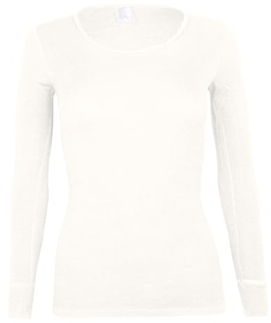 wobera ANGORA Damen Langarmunterhemd mit 70% Schurwolle und 30% Seide