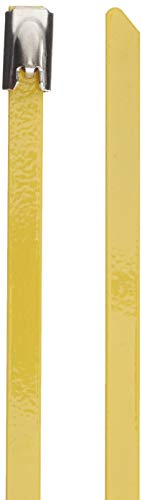 DeLock Lot de 10 Serre-câbles en Acier Inoxydable Jaune 400 x 4,6 mm