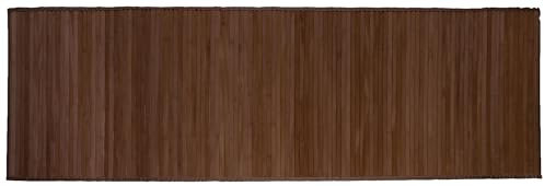HERSIG - Alfombra de bambú marrón | Alfombra Rectangular - 60 x 200 cm