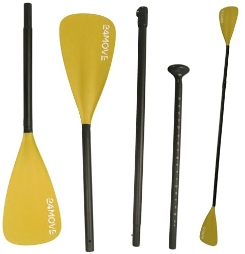24MOVE® Doppelpaddel Azur 2in1 SUP Kajak Paddel Aluminium 230 cm