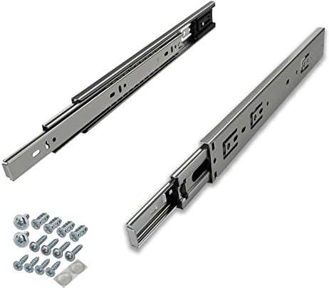 SOTECH 1 Paar Vollauszüge KV-35-H45-L400-SE-MS 400 mm Selbsteinzug | 35 kg Traglast Schubladenschiene inkl. Schraubenset