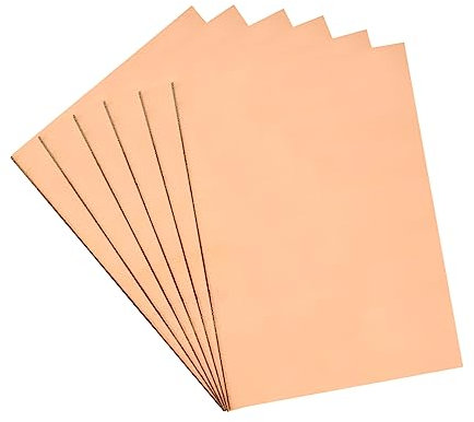 PATIKIL Copper PCB Board, 6Pcs 10x15cm Double Sided Copper Clad Circuit Board Laminate Blank PCB Copper Pads Prototype Board 1.5MM Thickness Fiberglass