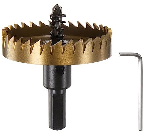 sourcing map Lochsäge 60mm (2-3/8) M35 HSS (Schnellarbeitsstahl) Titanbeschichtete Bohrer Schneidegerät Öffner für Edelstahl Aluminum Legierung Metall Holz Plastik