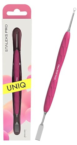 STALEKS PRO by Natury Nails Spingitore per cuticole con manico in silicone Gummy. Acciaio inossidabile. UNIQ 11/1
