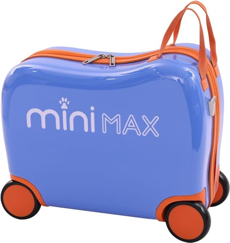 Minimax Kinderkoffer Hartschale Handgepäckkoffer Kofferset 45x36x20cm für Kinder Jungen und Mädchen 29L Kindergepäck Handgepäck Trolley Hartschalenkoffer für Easyjet 45x36x20 mit 4 Rädern Blau