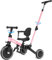 KORIMEFA Bicicletta per bambini, Triciclo a 3 ruote per bambini da 1-3 anni,maniglia di spinta, pedale rimovibile,schienale,maniglia di guida per i genitori,Natale per il primo compleanno (Rosa)