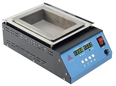 KOROBIE Pot de Soudure, équipement de brasage à souder, Pot à souder 250W, Four de d'étain, thermorégulation, Bain à dessouder, 50mm à 350mm, 30 à 400 degrés réglables Convient à Divers métaux