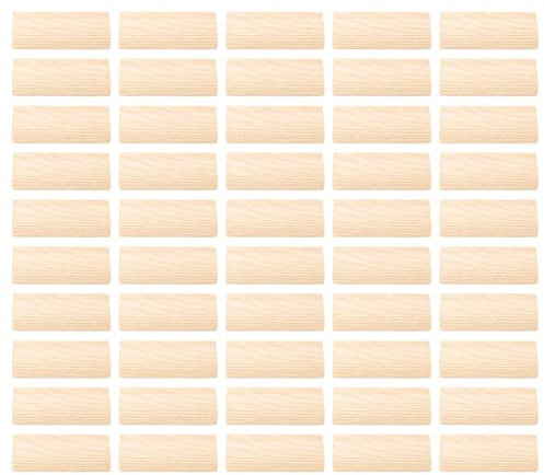 Tappi per Tasselli in Legno Massello di Faggio, 50 Pezzi di Blocchi di Inserimento Tenone in Legno per Giunzioni di Mobili, Ebanisteria, Ingegneria di Telai, 10x50mm