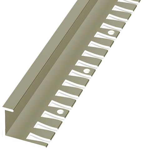 Raouoae Perfil De Terminación Flexible Para Riel De Baldosas De Pared, 135cm, 2 Piezas, Borde Limpio Para Acabados De Azulejos Y Revestimiento De Escaleras, Perfil De Esquina De Cerámica(Sekt,H:12.5MM