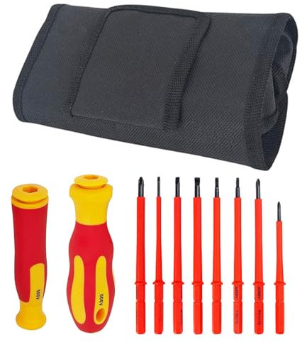 PEILINZE Set di cacciaviti isolati Set di cacciaviti per elettricista cacciavite intercambiabile cacciavite con borsa strumento essenziale per la casa e l'uso