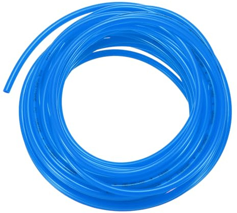 sourcing map Tuyau pneumatique en polyuréthane pour compresseur d'air, transfert de fluide, 6 mm de diamètre extérieur x 4 mm de diamètre intérieur, 10 mètres, bleu