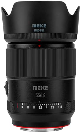 Meike Objetivo AF STM de 55 mm F1.8 de formato completo (motor paso a paso) Apertura estándar enfoque automático distancia focal fija objetivos retrato para cámaras Sony E-Mount A9 A9II A7II A7 A7R3