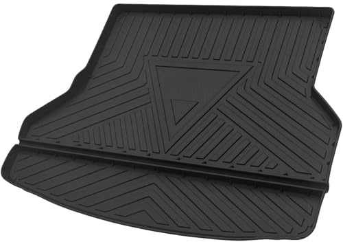 ACROPIX Flat Face Cargo Liner Rear Trunk Mat Trunk Cargo Luggage Boot Tray Mat Stripes and Triangles Pattern for Toyota Highlander 2006-2014 5 Seats 7 Seats