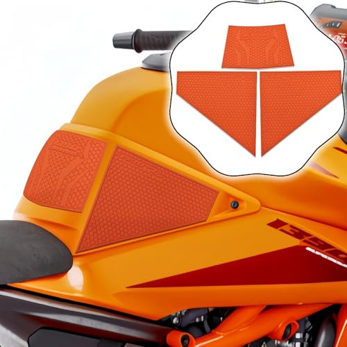 Tank Pad for KTM 1390 Super Duke R Evo 2024 2025 1390r Motorcycle Gas Tank Protector Side Fuel Tank Sticker Accessories Knee Pad (Orange)