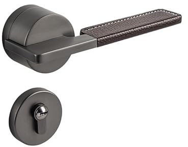 Serratura for porta in lega di zinco for interni, maniglia for porta silenziosa magnetica divisa(Gray)