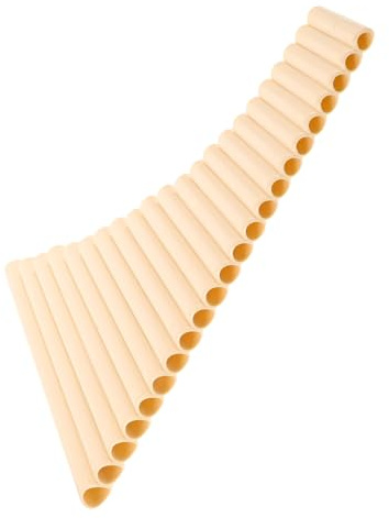 Traditionelle Chinesische 22 Pfeifen Panflöte G-dur für Musik | Beige Kunststoffausführung, Links und Rechtshändig Spielbar, für Unterricht und Klassische Auftritte