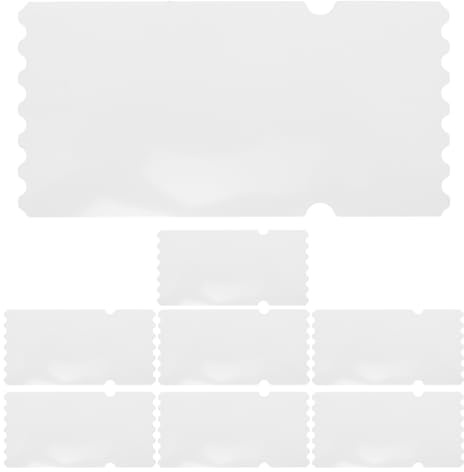 jojofuny 8 Pcs Sublimation Ticket Blanks, 14 x 7 cm Perforated PET Plastic Sheets for Heat Press, DIY Concert Invitations & Classroom Rewards, Waterproof Loyalty Cards, White