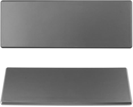 UFURMATE 2 uds. tapas de enchufe en blanco sin tornillos, placa frontal de plástico de 3 módulos, placas eléctricas para interruptor de luz, receptáculo (gris oscuro/100 x 275 mm)