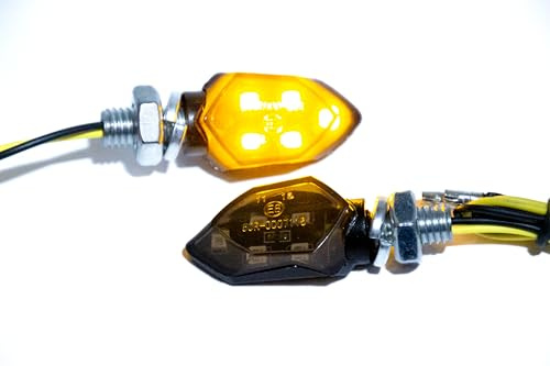 Generisch Mini/Micro Blinker LED E-geprüft 12V M8, 2 Stück | Motorrad Supermoto Enduro Roller Scooter Quad ATV | Universal