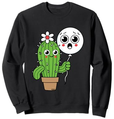 Cactus Carino Palloncino Cartoon Felpa