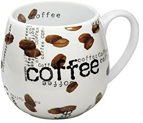 Könitz 1111430873 Kuschelbecher Coffee Collage, 12.3 x 10.2 x 8.9 cm,Weiß