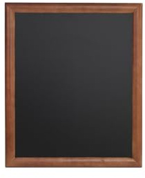 Securit Kreidetafel, 50 x 60 cm, Lackfinish, Dunkelbraun | Melaminoberfläche für Kreidemarker - Innen und Außen - Wetterfest