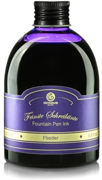 Octopus Reservoarpennabläck i praktisk påfyllningsflaska, bläck för reservoarpenna, kalligrafibläck, syrenlila, 250 ml
